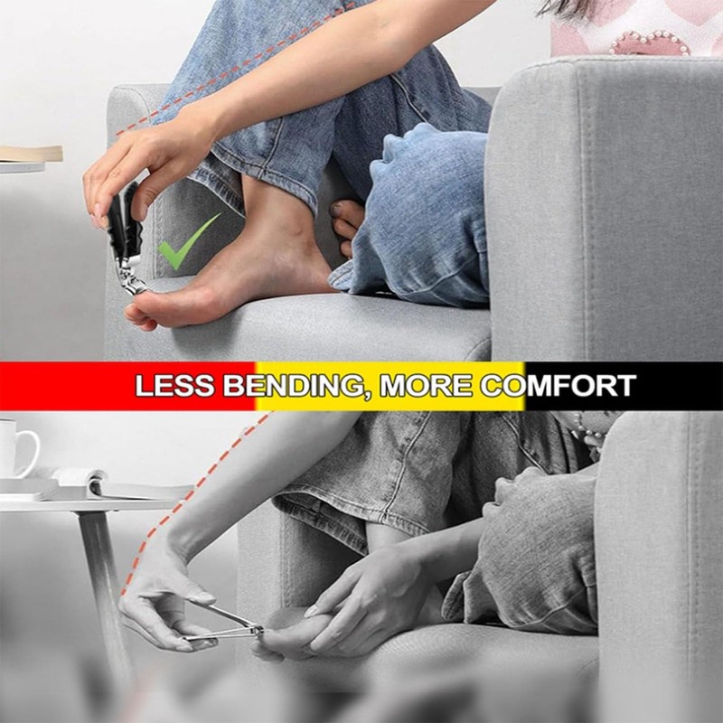 Easy Clip Nail Clipper, Long Handle Nail Cutter, Ergonomic Nail