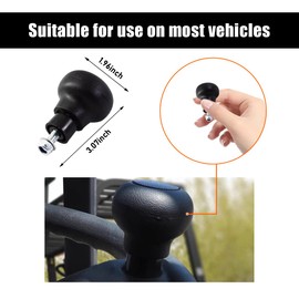 Yourkar Steering Wheel Knob, Forklift Steering Wheel Spinner Knob Turning Aid Knob, Non-Slip Power Handle Spinner Knob for Forklifts, Tractors, Cars, Boats, Car Accessories
