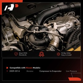 A-Premium A/C Suction Line Hose Assembly Compatible with Nissan Murano 2009-2014 V6 3.5L, Compressor to Evap