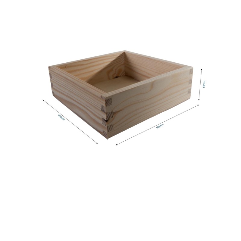 Square Wooden Open Display Presentation Box | 16 x 16