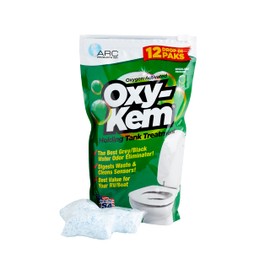 Oxy-Kem Holding Tank Treatment Pods - Black & Grey Water Tank Treatment Eliminates Odor, Digests Waste, Safe for Septic Tanks, Ideal for RVs, Marines, Campers & Portable Toilets (72 Count)