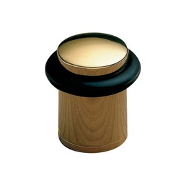 Amig - Decorative Door Stop | Non-Slip Rubber Protects Walls | Suitable for All Floors: Tiles, Parquet | Easy Installation | Corrosion Resistant Material, Gold, Rubber