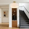 Semi Flush Mount Ceiling Light, 16.5'' Gold Light Fixture Ceiling