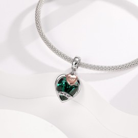 AMATOLOVE May Birthstone Charms for Bracelets Happy Birthday Daughter Sister Niece Granddaughter Girls Bead Charm Wedding Gifts Jewellery