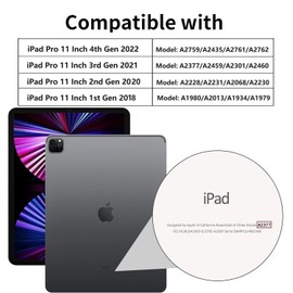 ProCase ProCase Smart Case for iPad Pro 11 Inch 2022/2021/2020/2018 (4th /3rd /2nd /1st Generation), Slim Stand Hard Back Shell Cover -Navy