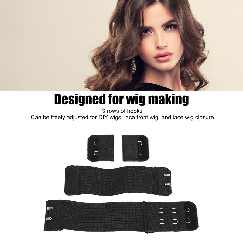 10 Set Adjustable Elastic Band with Hooks DIY Wig Straps
