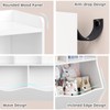 ELETHEBIA White Toy Bookcase & Bookshelf, Stylish Multi-Shelf Storage Organizer