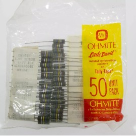 Ohmite Pack of 50 Ohmite Little Devil VINTAGE Carbon Comp Resistors 1 Watt 560K 10%