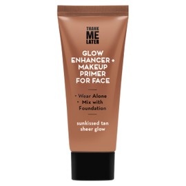 Elizabeth Mott Thank Me Later Glow Enhancer - Hydrating Face Primer & Highlighter for Radiant Skin, Vegan & Cruelty-Free, No Sulfates, Parabens, or Phthalates - Tan Sheer Glow Shade - 30g