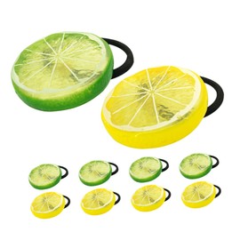 OHPHCALL 10pcs Lemon Slice Hair Ties Hair Bands for Girls for Parties and Daily Use