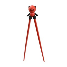 TOKYO design studio Kids Red 22cm Cute Panda Holder Beginners Replaceable Chopsticks