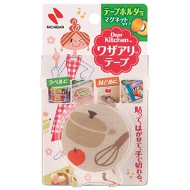 Dear Kitchen Wazaari Tape with Holder, White, 1.0 inches (25 mm) x 26.4 ft (6 m)