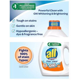 all Liquid Laundry Detergent with Advanced OXI Stain Removers, 36 oz, 20 Loads
