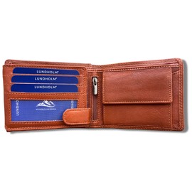 Lundholm RFID Men's Wallet Made of High-Quality Leather (Brown) – High-Quality Men's Wallet 13 Card Slots – Men's Wallet – Men's Wallet, brown, Classic