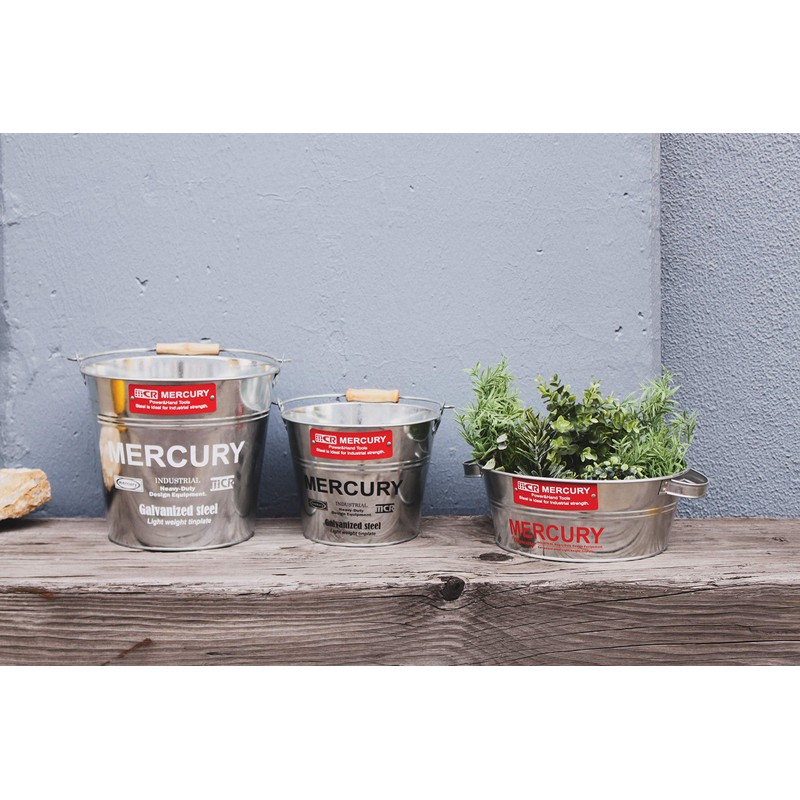 Keystone Mercury Tin Tab Bucket 11.6 x 11.6 x 4.7