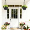 SQKH 8 Inch Hanging Planters for Indoor Outdoor Plants, 4