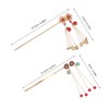 DECHOUS 2pcs Retro Vintage Chinese Style Hair Sticks with Metal