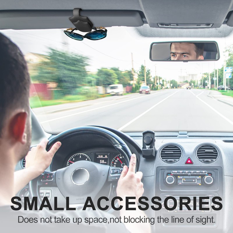 AMVOYOA Sunglass Holder for Car Sun Visor Sunglasses Clip Magnetic