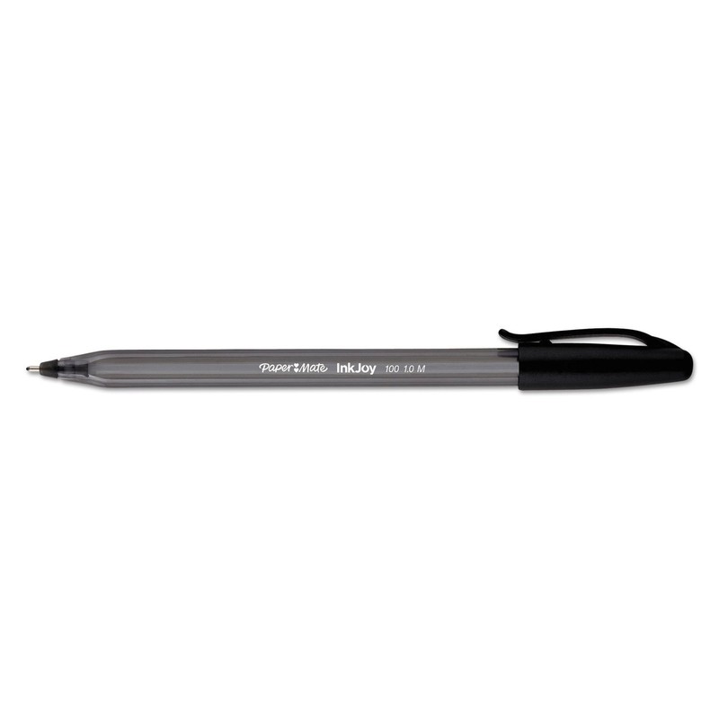 Paper Mate Inkjoy Ballpoint Pens, 1.0mm, Black Ink, Box of