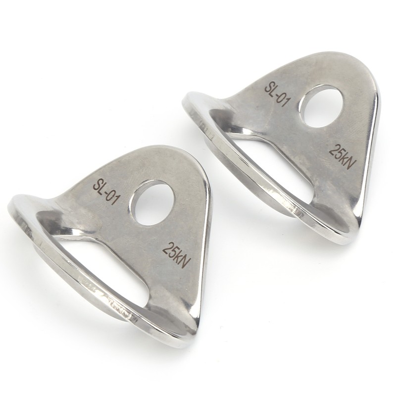 2Pcs Climbing Hangers Stainless Steel Durable Sturdy Smooth Convenient Rock