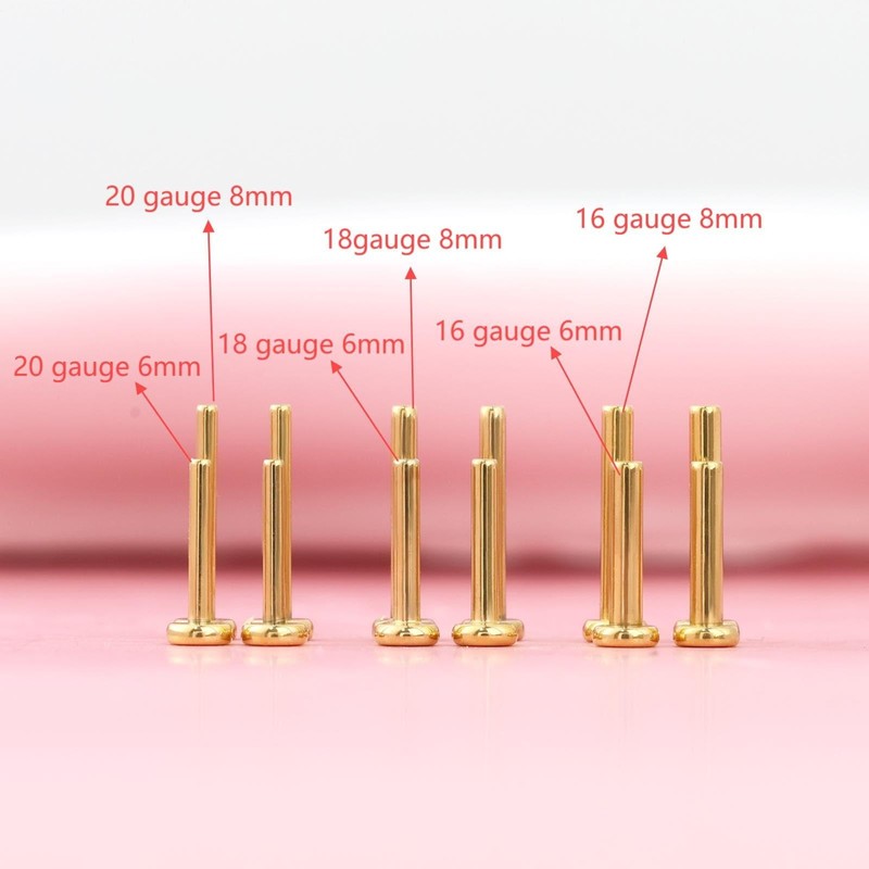 FANSING 20g Cartilage Earring 18k Gold-plated Tragus Stud 5mm CZ