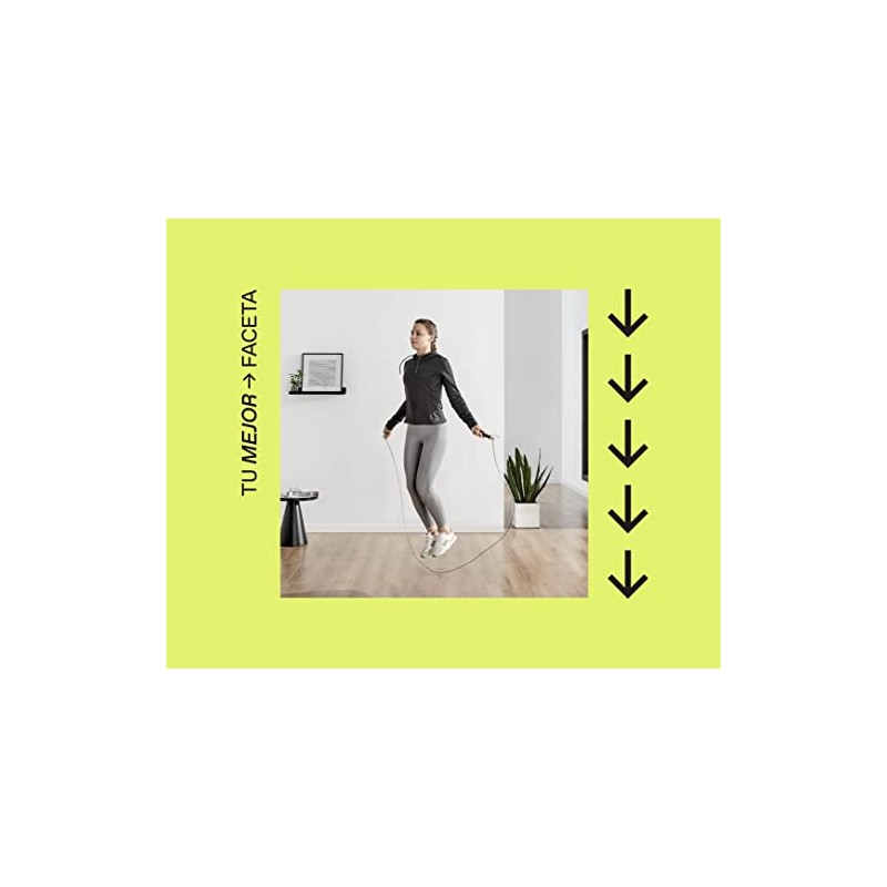 Cuerda para Saltar GRIT, Resistente, Ajustable, Ligera y Rotativa, Incluye