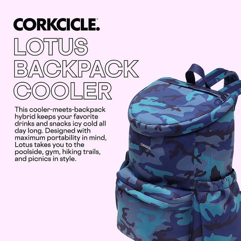 Corkcicle Lotus Backpack Cooler Bag - Keeps Drinks Cold All