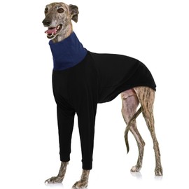 IECOii Jumpers For Dogs,Dog Turtleneck Jumper for Saluki Lurcher Italian Greyhound Whippet,Dog Fleece Sweatshirt Fall Winter Outfit,Pullover Dog Winter Clothes Sweater Pjs,Dog Onesie,Blue,XXX-Large