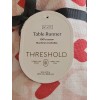 Threshold TARGET THRESHOLD TABLE RUNNER 14x72 100% COTTON HEARTS SQUARES