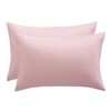 RUIKASI Pink Pillow Cases 2 Pack - Rose Pink Plain