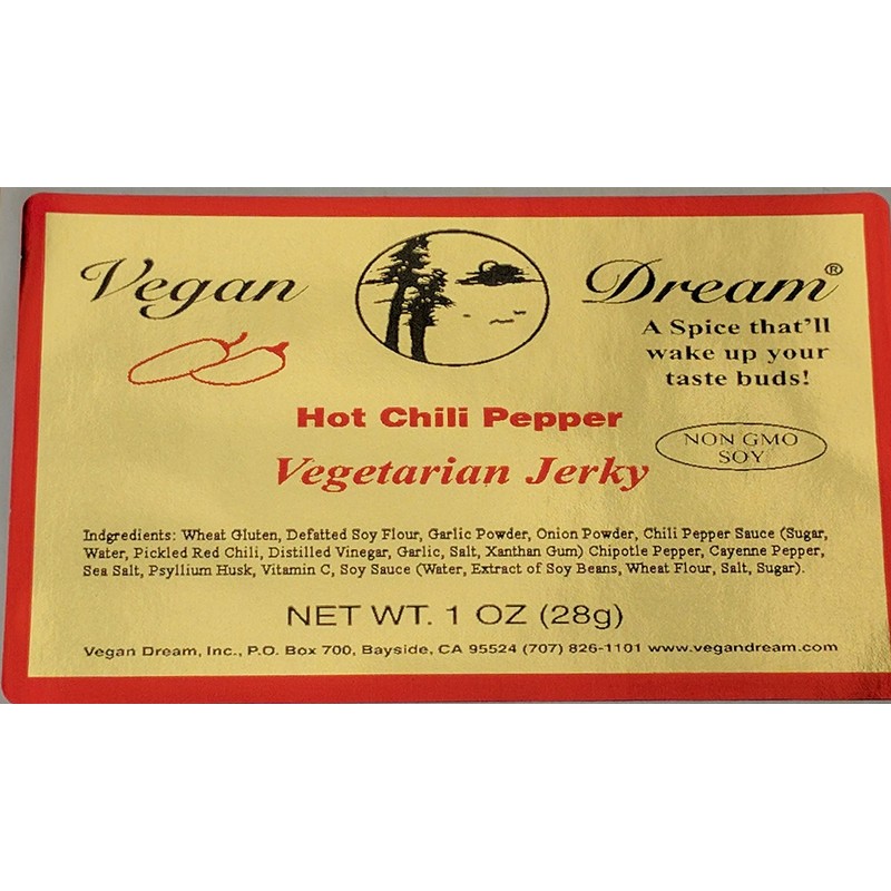 Vegan Dream Jerky - Hot Chili Pepper, 6 Pack