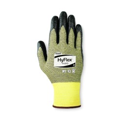 Ansell HyFlex 11-510 Gloves, Foam Nitrile Coated, Knit Wrist, Sz 11, 12 PR