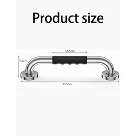 Shower Grab Bar,Shower Bars Safety,13.2x2.8 inch Anti Slipping Stainless Steel Silicone Cover Grab Bars for Bathtubs and Showers