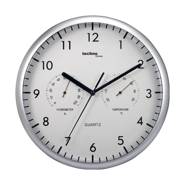 Technoline WT 650 Wall Clock with Thermo and Hygro