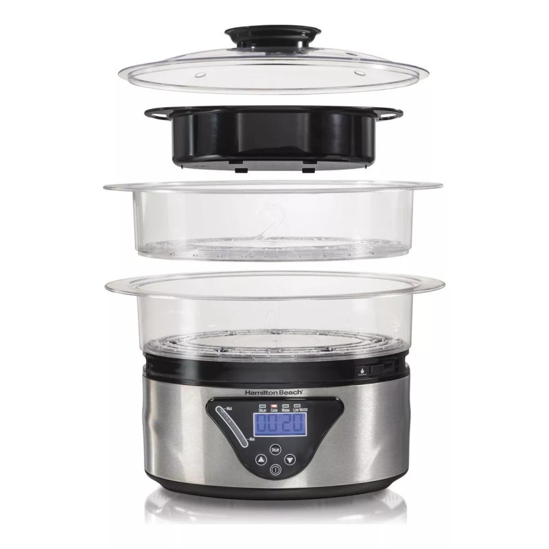 Hamilton Beach Vaporera Digital Alimentos 5.2l Plata 37530z Hamilton Beach