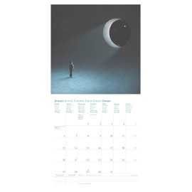 N NEUMANNVERLAGE - Modern Surrealism 2025 Brochure Calendar, 30 x 30 cm, Wall Calendar with Artistic Pictures, Moon Phases, Plenty of Space for Notes and International Holidays / Calendar