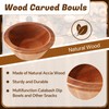Honeydak 10 Pcs Acacia Wooden Bowls Small Calabash Bowls 4