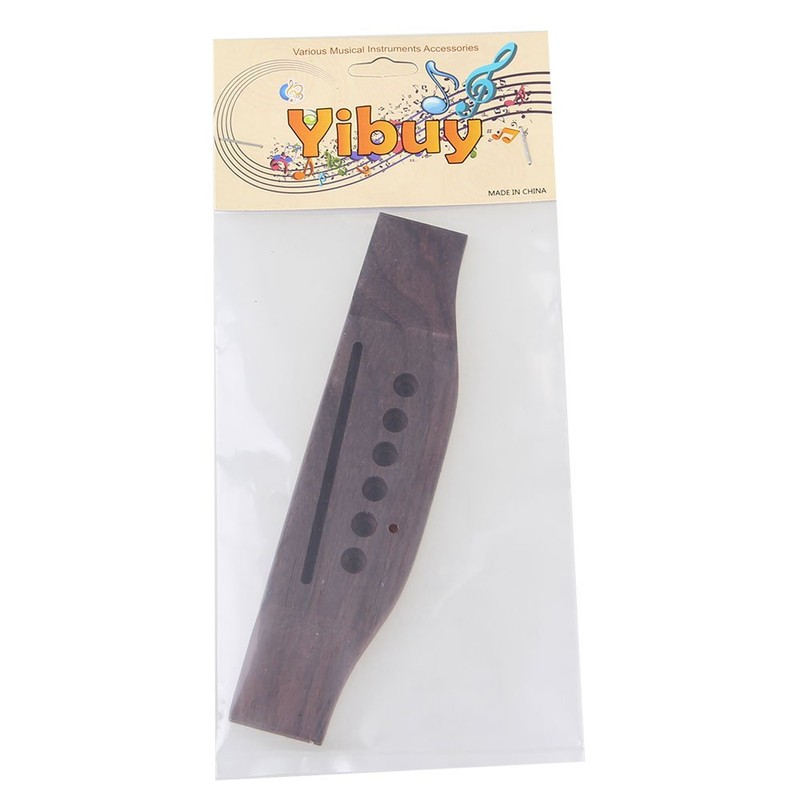 Yibuy 6 String Guitar Bridge Rosewood Acoustic Guitar Bridge 155x36.5mm
