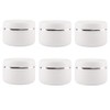 6PCS 250ML Refillable Make-up Cosmetic Jars White Plastic Jar with