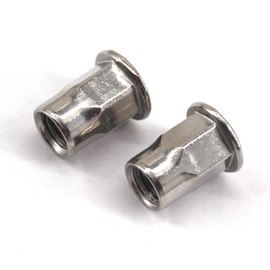 20Pcs M10x21 Stainless Steel Half Hexagon Rivet Nut Flat Head Insert Nuts