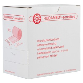 RUDAMED Sensitive Wound Bandage Rolled from Non-Woven Fabric White