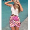 ZAFUL Slit Skirt for Women Boho Print Tie Side Wrap