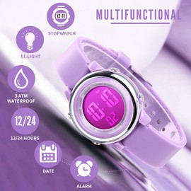 A ALPS Kids Watch for Boys Girls Waterproof Digital Watch for Toddlers Children Soft Band Montre Enfant Garcon Fille