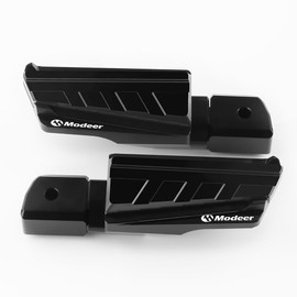 Modeer For Kawasaki Ninja 400/600/1000 SX Ninja H2 SX/SE ZX10R ZX-10RR -2023 ZX-6R/636 ZX-10R SE ER-6F ER-6N Motorcycle Foot Pegs Rear Passenger Footrests Ninja Accessories (Black)