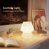 ONEWISH Mushroom Lamp Small Bedside Table Lamp-Nightstand Nightlight Dimmable Stepless,