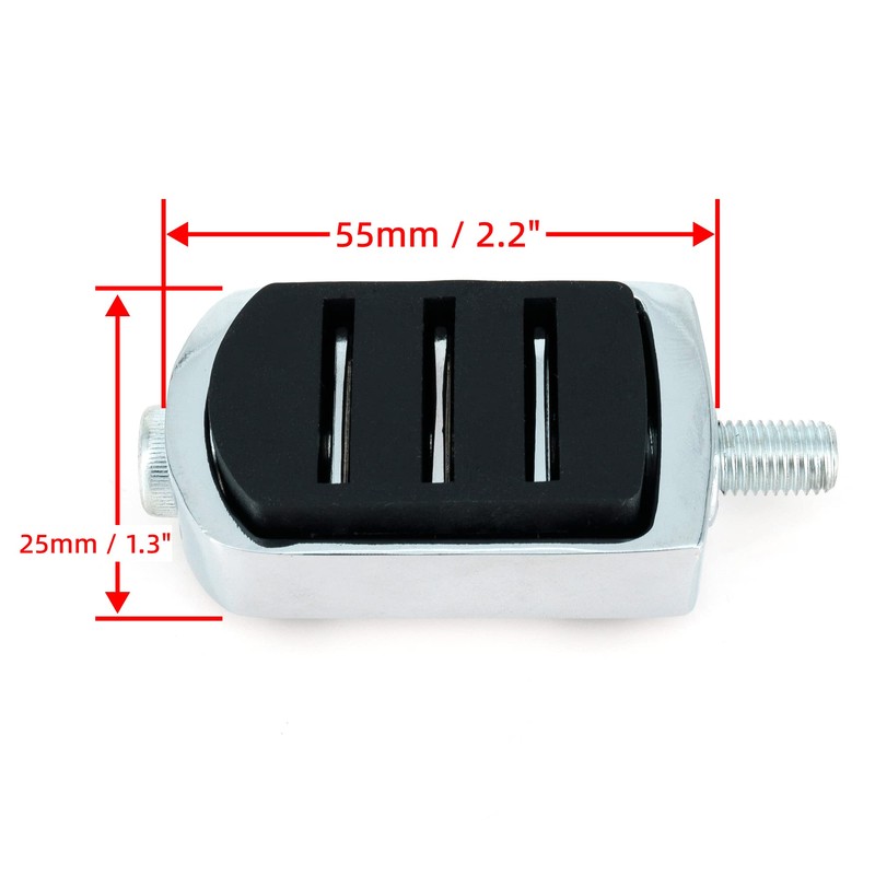 Americruise Motorcycle Streamliner Shifter Pegs with Rubber Surface fit for