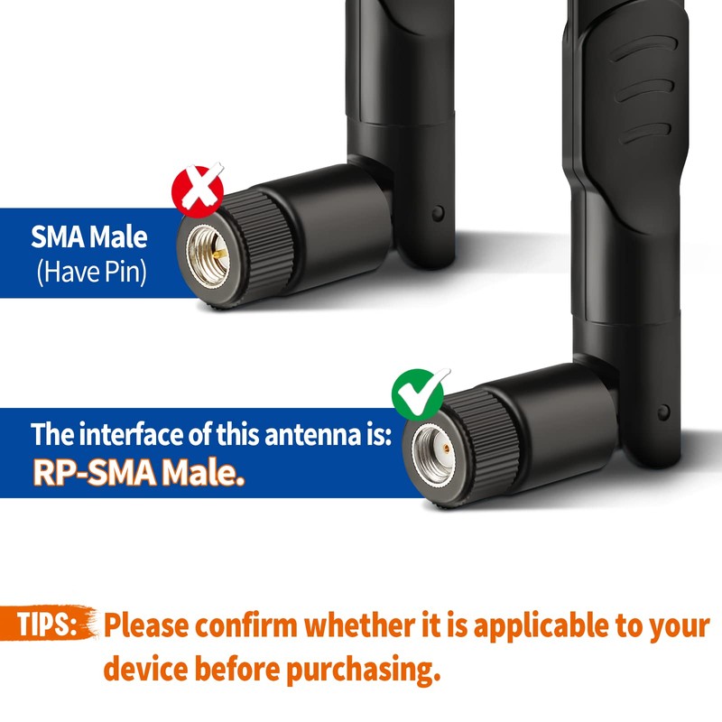 Bingfu 4G LTE Cellular Trail Camera Antenna 8dBi RP-SMA Male