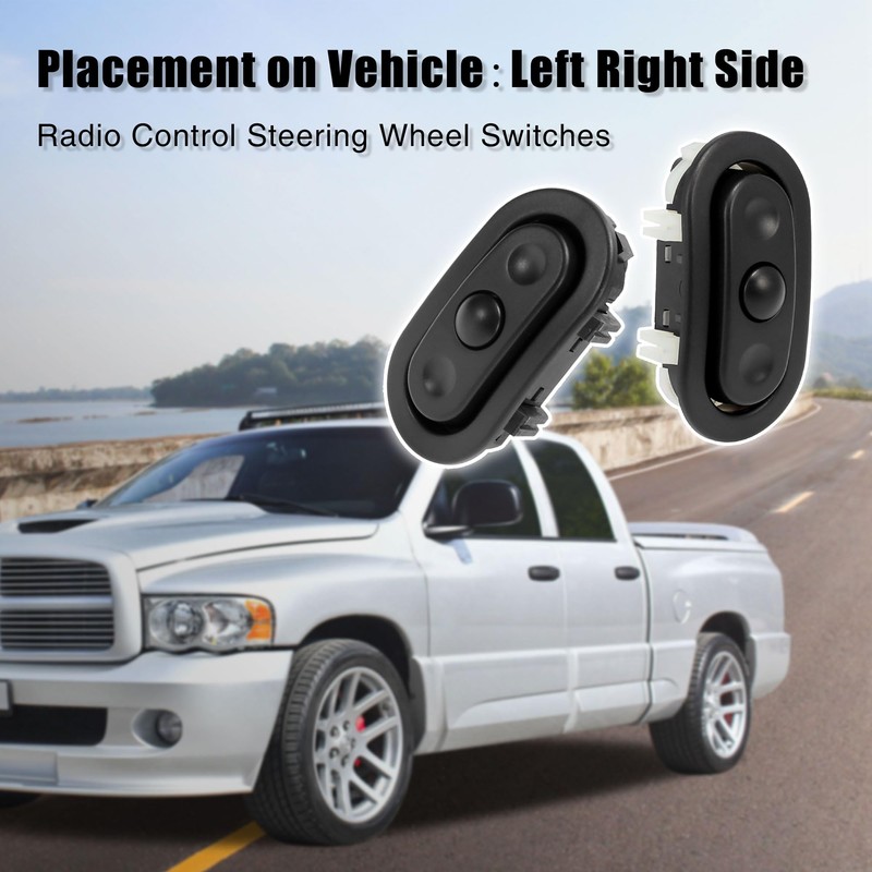 X AUTOHAUX Pair Radio Control Steering Wheel Switches for Chrysler