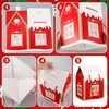 AmazingSpark 12 Pack Large House Shaped Christmas Gift Boxes with
