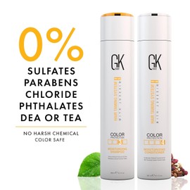 GK HAIR Global Keratin Moisturizing Shampoo and Conditioner (10.1 Fl Oz/300ml) Leave in Cashmere Hair Smoothing and Styling Cream (1.69 Fl Oz/50ml)
